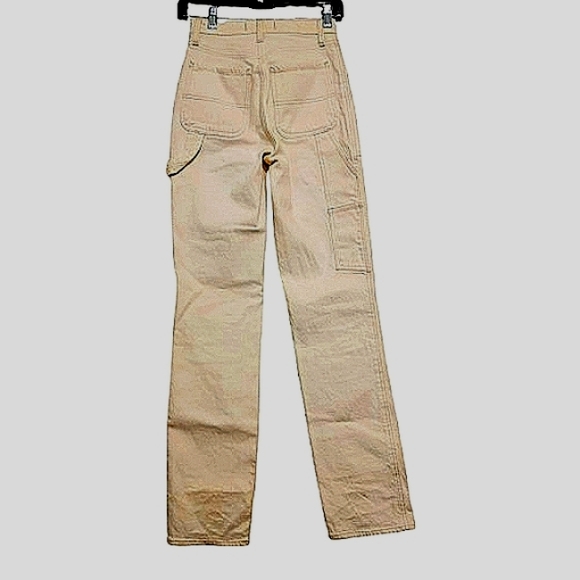 A&F The 90's Straight Leg Ultra Highrise Cream Carpenter Jean 24 Clean Girl - Picture 1 of 16